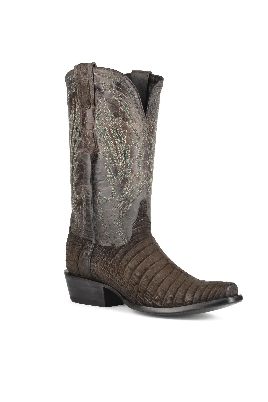 Alligator - embossed men's western boots for a bold statementAllens Brand - Sueded Nile Belly - Jungle Green