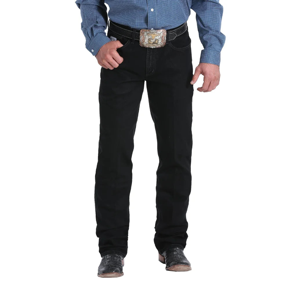 Men's western boots with a leather lining and a padded insoleCinch Silver Label Black Men's Jeans