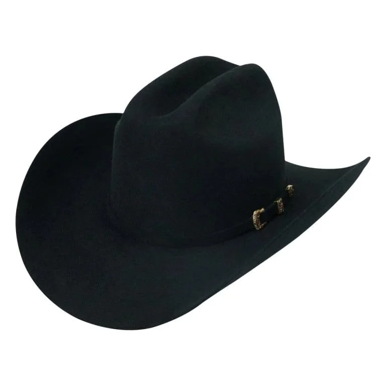 Vintage - style men's western boots with a square toe and spur ledgeTombstone 20X Cowboy Felt Hat El Patron Shape Black TOM-4008