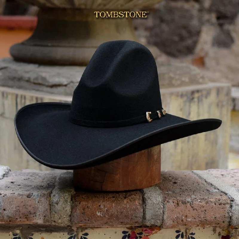 Men's western boots with a distressed leather finish for a rugged lookTombstone 20X Cowboy Felt Hat High Crown Shape Cassidy TOM-2405