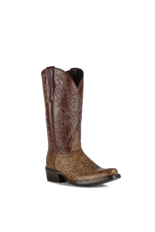 Men's western boots with a decorative concho belt and buckleAllens Brand - Jess Smooth Ostrich - Orix Vintage