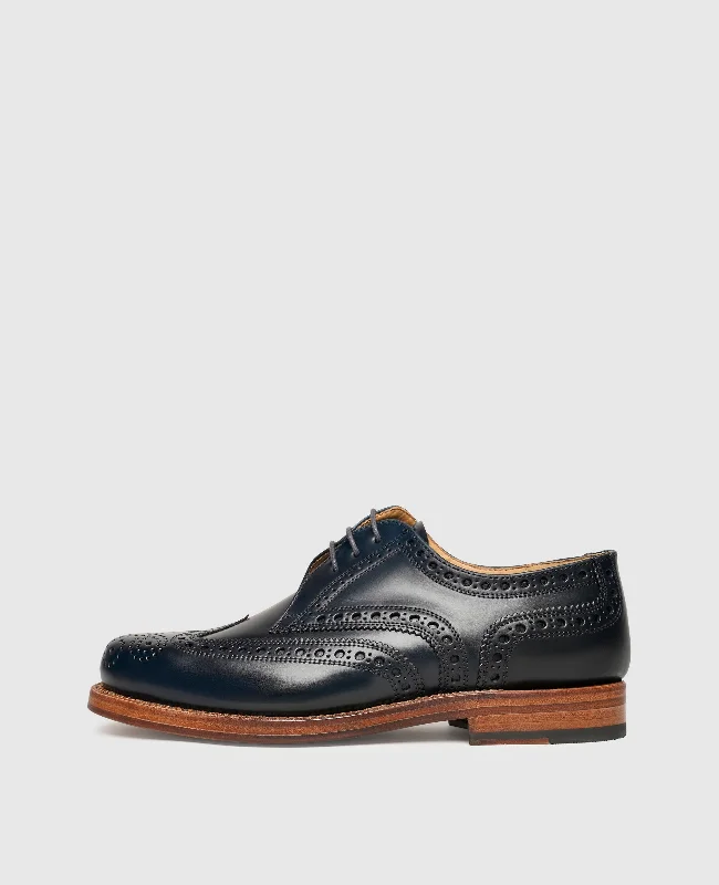 Men's boat shoes with a moc - toe designJanosh K Full Brogue C - Navy