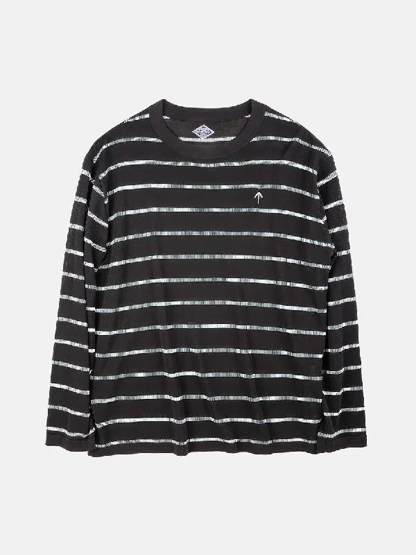 Men's formal shoes with a wingtip designPinstripe Long Sleeve Thin Knit Sweater