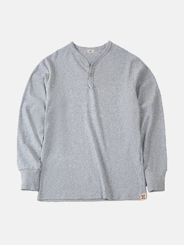 Men's formal shoes in a black or brown leather"Y" Collar Long-Sleeve Henley Shirt