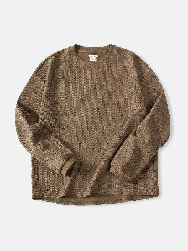 Men's formal shoes with a narrow toe boxClassic Retro Crew Neck Sweater