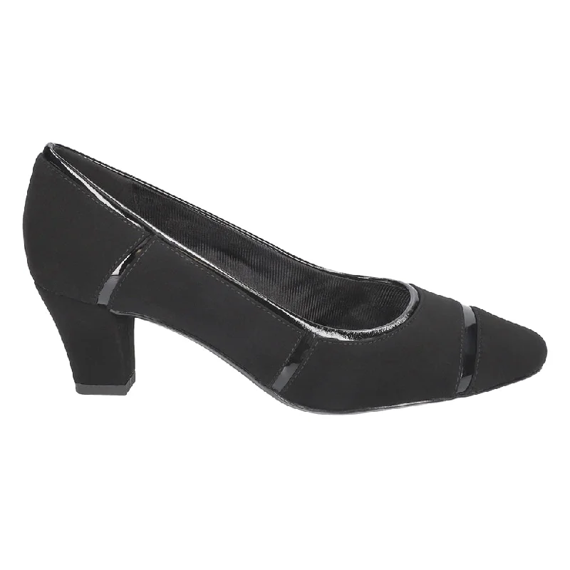 Men's formal shoes with a narrow toe boxDatia Block Heel Pumps