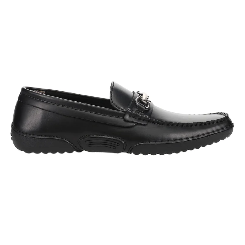 Men's formal shoes with a rubber heel cap for durabilityDelano Slip On Moc Toe Bit Dress Shoes