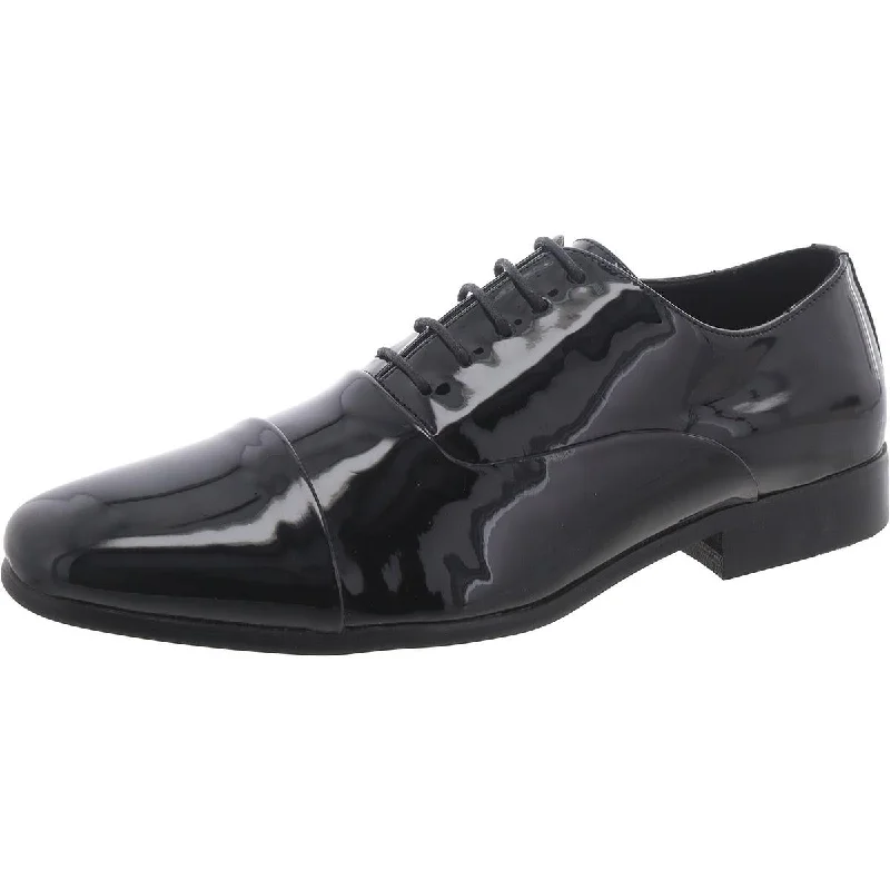 Men's formal shoes with a double monk strapDominik Mens Patent Lace-Up Oxfords