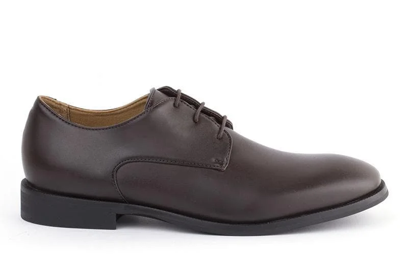 Men's formal shoes with a padded insole for comfort'Edward' Men's classic shoe  by Ahimsa - espresso