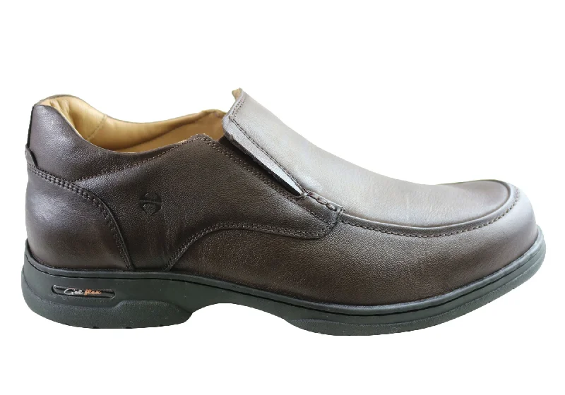 Men's formal shoes with a double monk strapFerricelli Vinnie Mens Leather Slip On Comfort Shoes Made In Brazil