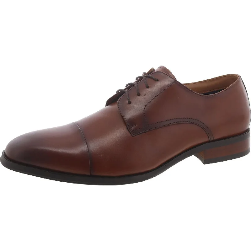 Men's formal shoes with a polished shinePlot Mens Leather Lace-Up Derby Shoes