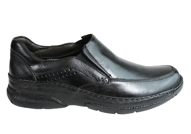 Men's formal shoes with a rubber heel cap for durabilitySavelli League Mens Comfort Leather Slip On Shoes Made In Brazil