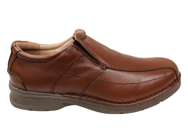 Men's formal shoes with a double monk strapSlatters Lismore Mens Leather Extra Wide Fit Comfortable Slip On Shoes