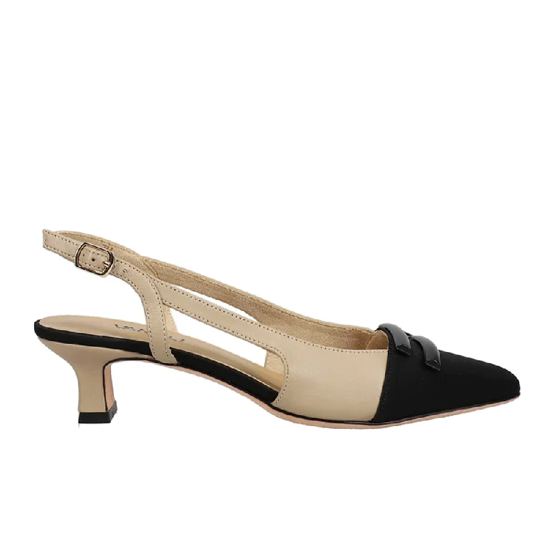 Men's formal shoes with a leather sole and heelTady Pointed Toe Slingback Pumps