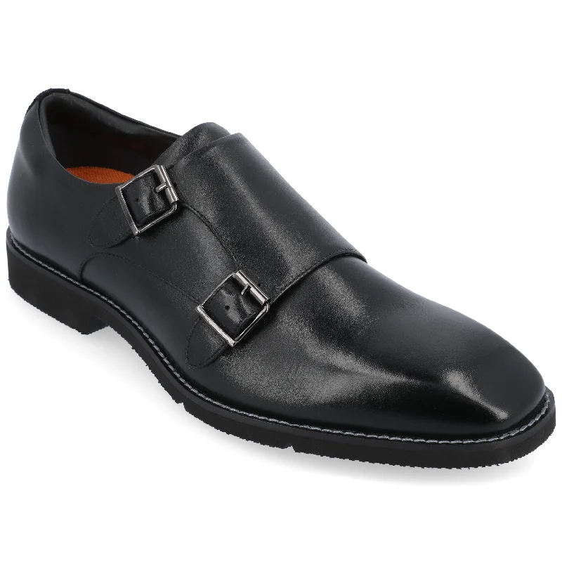 Men's formal shoes with a lace - up closureThomas & Vine Artemis Chisel Toe Double Monk Strap