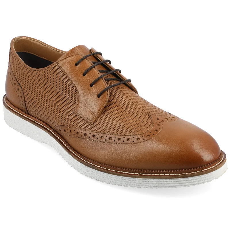 Men's formal shoes with a smooth leather finishThomas & Vine Baxter Wingtip Derby