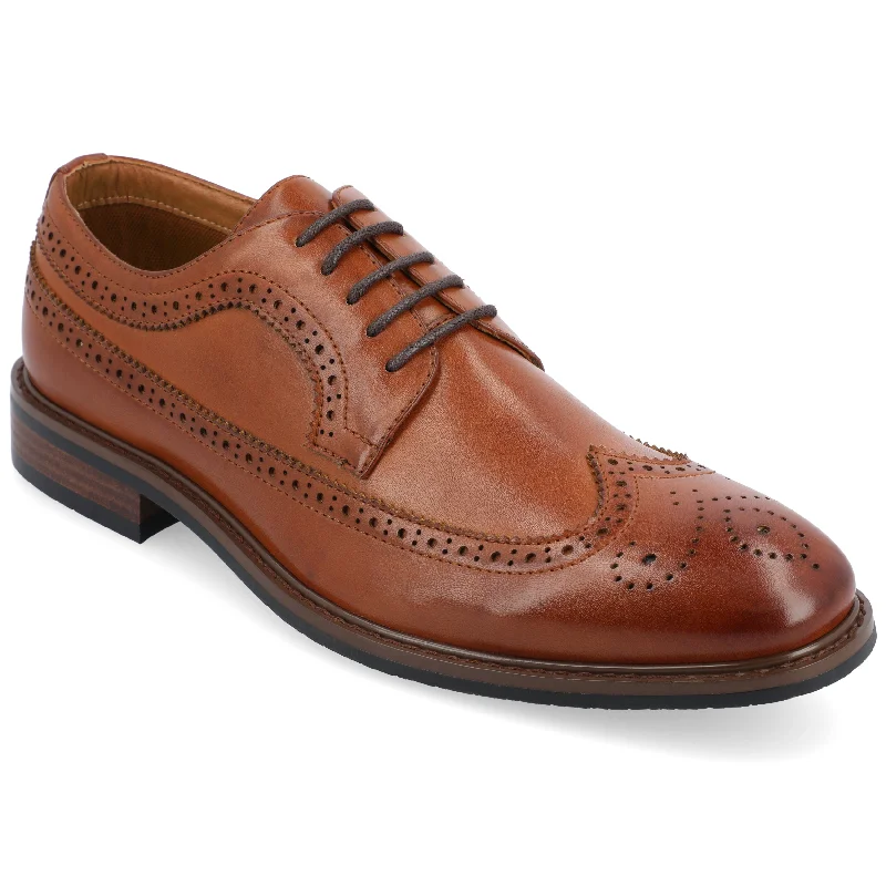 Men's formal shoes with a decorative perforationVance Co. Gordy Wingtip Dress Shoe