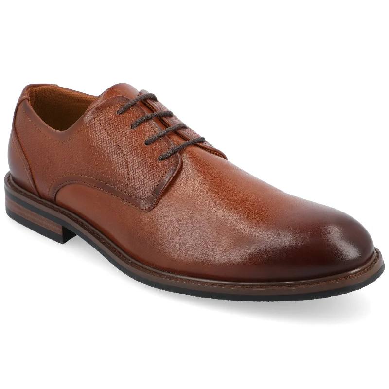 Men's formal shoes in a black or brown leatherVance Co. Kendon Plain Toe Derby